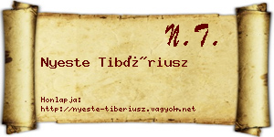 Nyeste Tibériusz névjegykártya